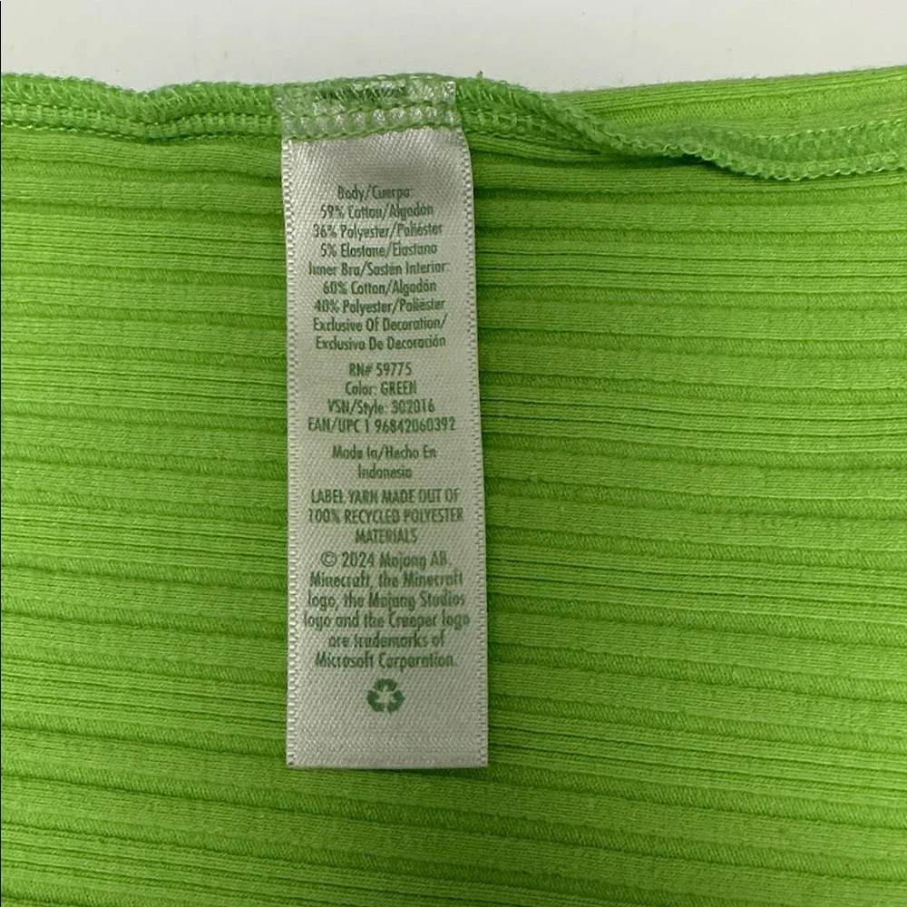 Girls' Neon Green Ribbed Tank Top - Craft Without Limits‎